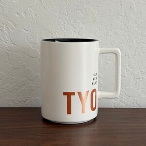 Starbucks Reserve Roastery Exclusive Coffee Mug TYO Tokyo Japan White/Copper